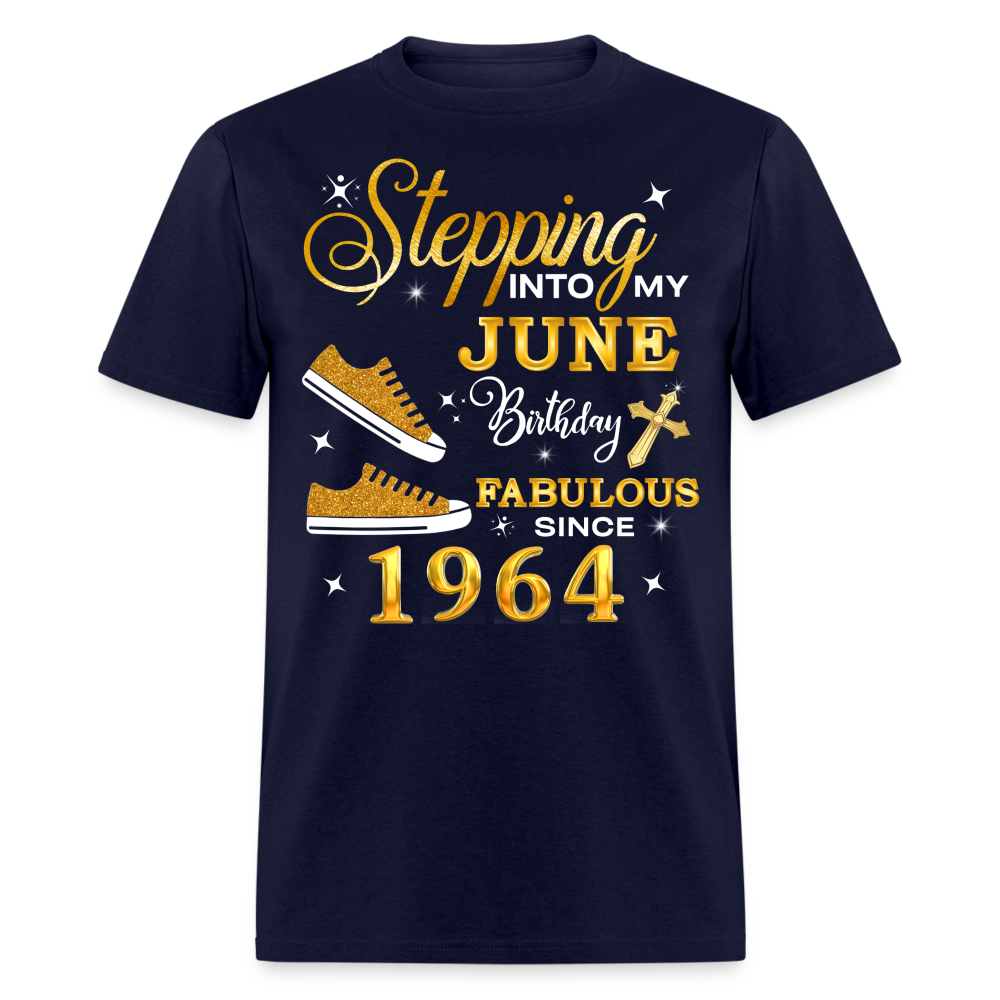 JUNE BIRTHDAY FAB SINCE 1964 UNISEX SHIRT - navy