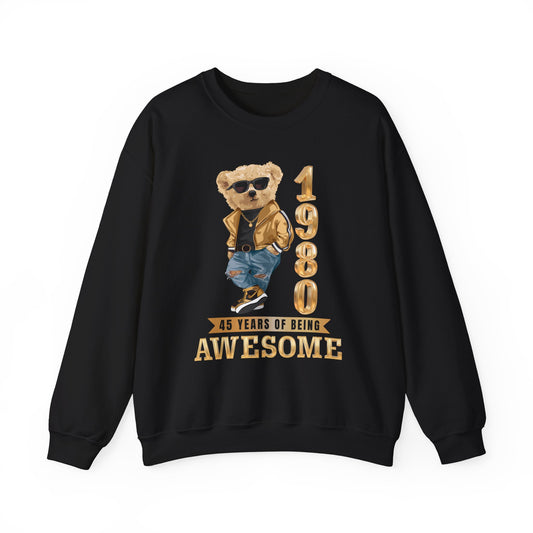 1980 45 YEARS OF BEING AWESOME HEAVY BLEND SWEATSHIRT