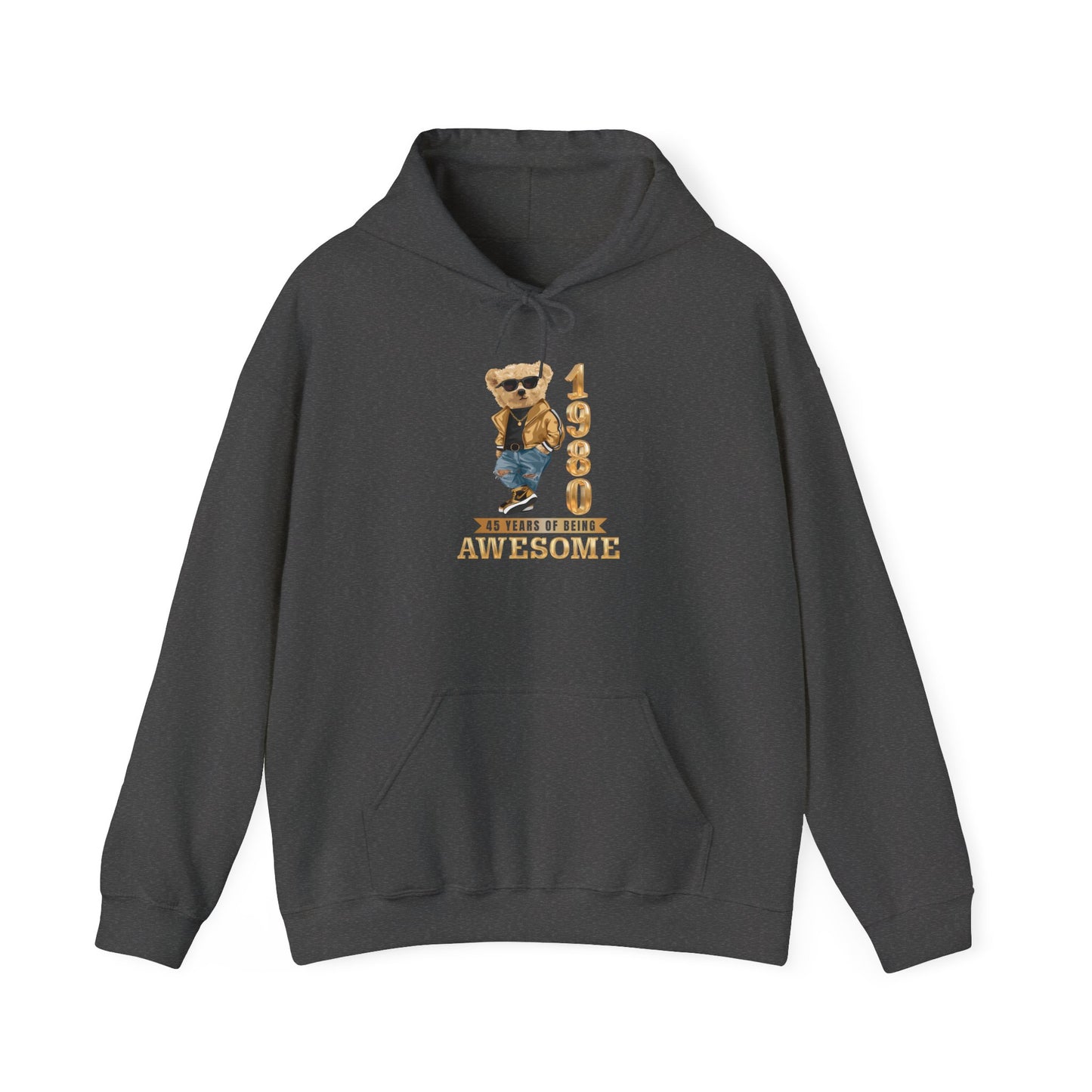 1980 45 YEARS OF BEING AWESOME HEAVY BLEND HOODIE