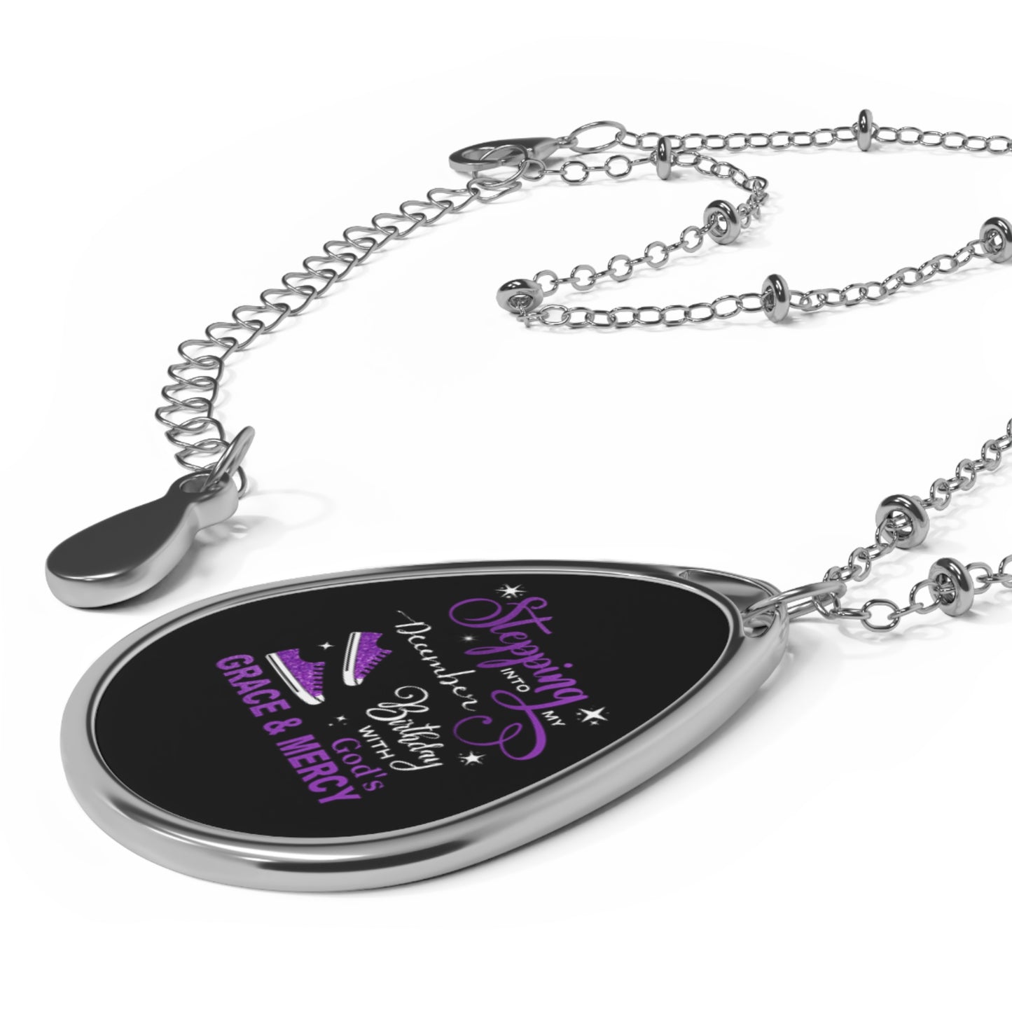 DECEMBER GRACE & MERCY OVAL NECKLACE