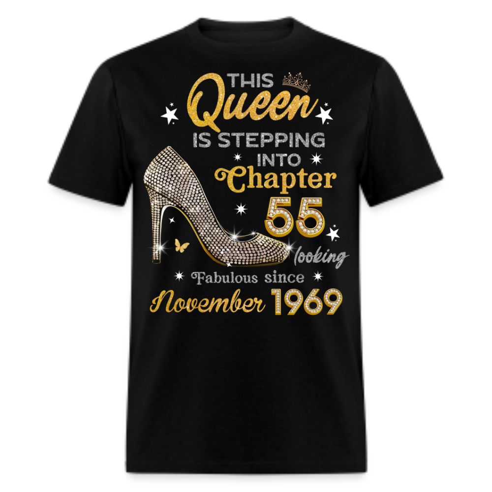 GOLDEN QUEEN STEPPING INTO CHAPTER 55 NOVEMBER 1969 UNISEX SHIRT