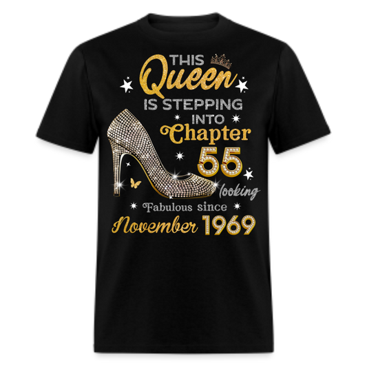 GOLDEN QUEEN STEPPING INTO CHAPTER 55 NOVEMBER 1969 UNISEX SHIRT