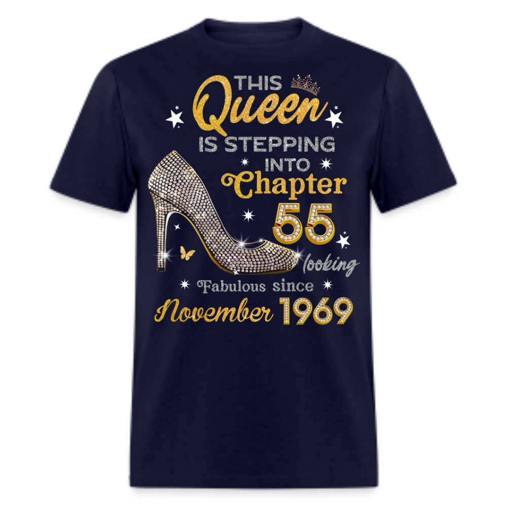 GOLDEN QUEEN STEPPING INTO CHAPTER 55 NOVEMBER 1969 UNISEX SHIRT