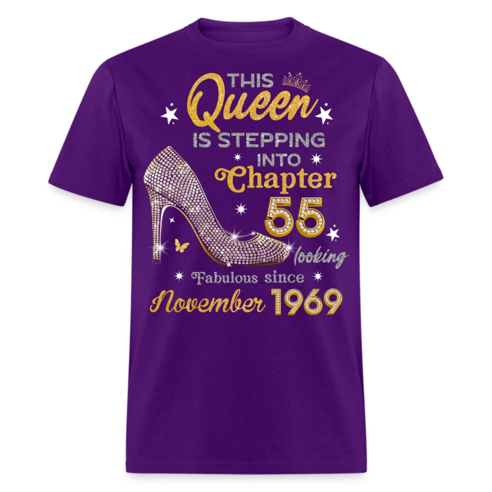 GOLDEN QUEEN STEPPING INTO CHAPTER 55 NOVEMBER 1969 UNISEX SHIRT