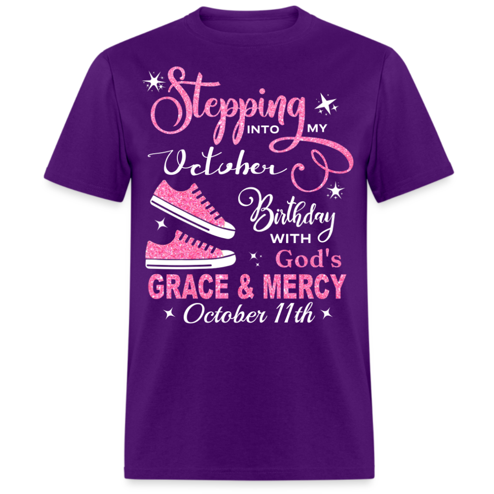 OCTOBER 11TH BIRTHDAY GOD'S GRACE AND MERCY UNISEX SHIRT