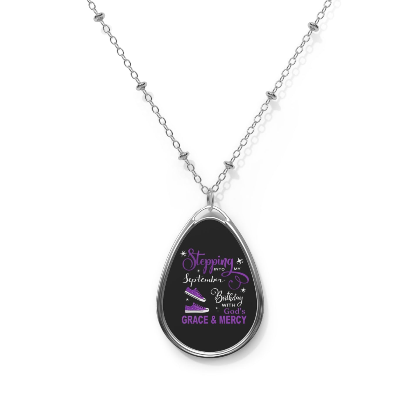 SEPTEMBER GRACE & MERCY OVAL NECKLACE