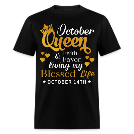 14TH OCTOBER QUEEN FAITH AND FAVOR UNISEX SHIRT