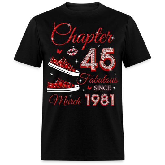 CHAPTER 45 FAB SINCE MARCH 1981 (SNEAKER) UNISEX SHIRT