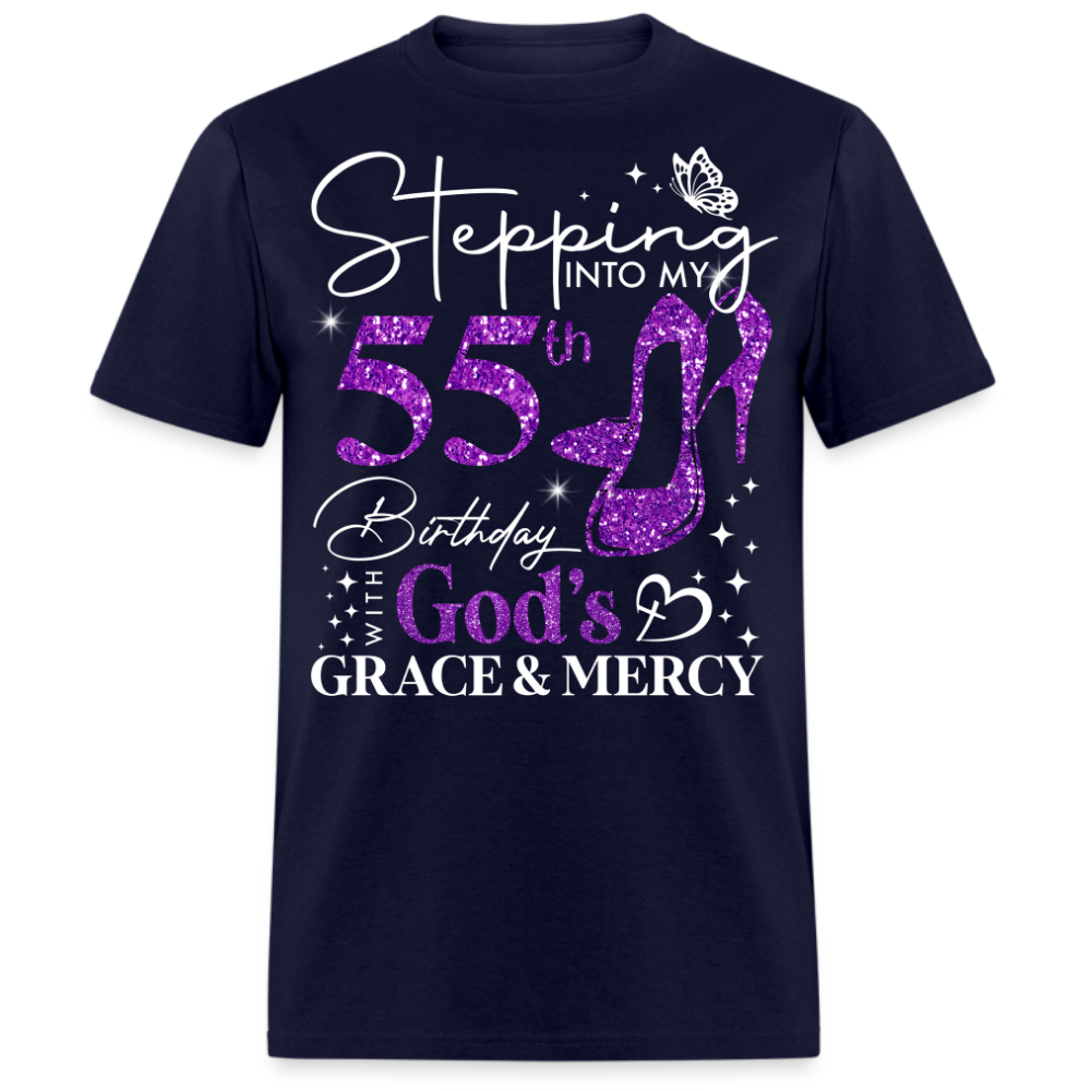 STEPPING INTO MY 55TH BIRTHDAY WITH GOD'S GRACE UNISEX SHIRT