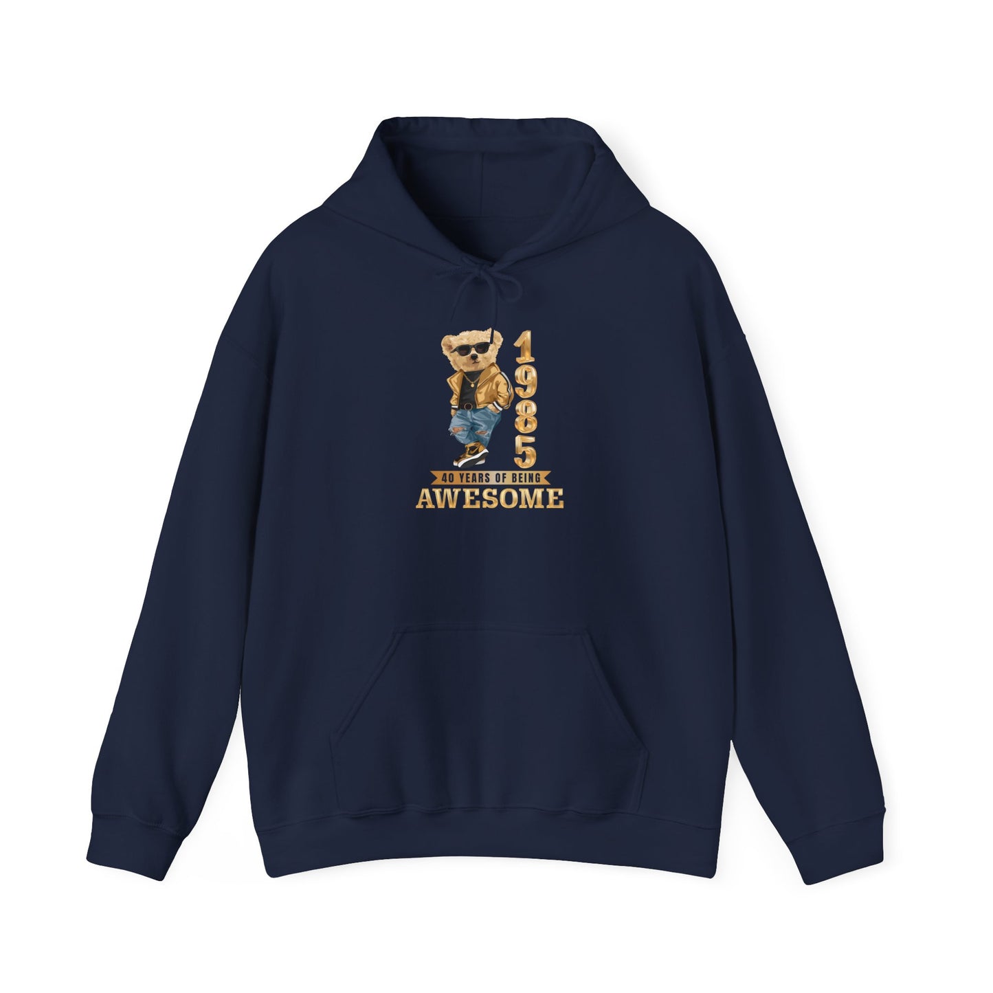 1985 40 YEARS OF BEING AWESOME HEAVY BLEND HOODIE