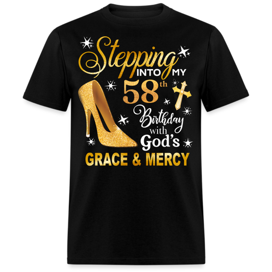 STEPPING INTO MY 58 BDAY UNISEX SHIRT