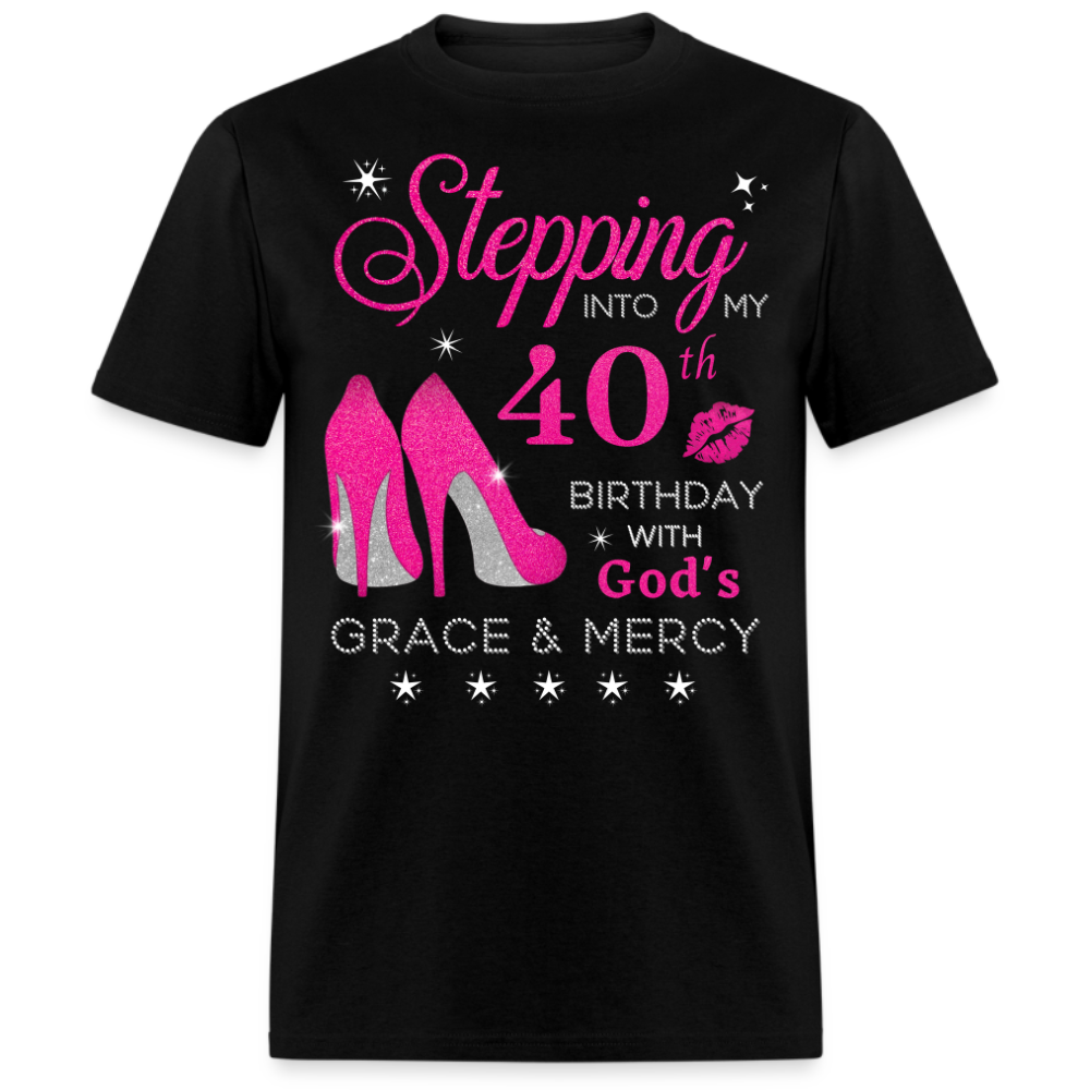 40TH BIRTHDAY WITH GOD'S GRACE & MERCY SHIRT