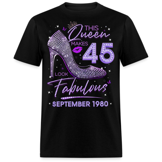 QUEEN 45 FABULOUS SEPTEMBER 1980 UNISEX SHIRT