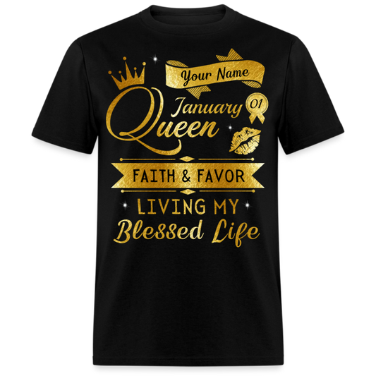 PERSONALIZABLE JANUARY FAITH AND FAVOR UNISEX SHIRT