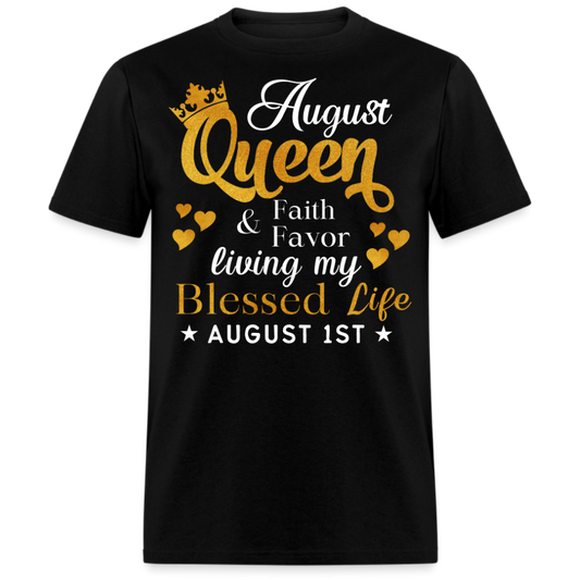 1ST AUGUST QUEEN FAITH AND FAVOR UNISEX SHIRT