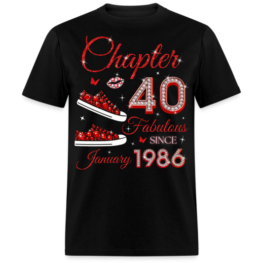 CHAPTER 40 FAB SINCE JANUARY 1986 (SNEAKER) UNISEX SHIRT