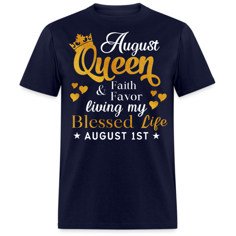 1ST AUGUST QUEEN FAITH AND FAVOR UNISEX SHIRT
