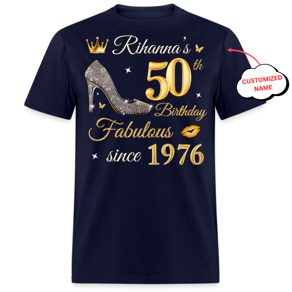 PERSONALIZED-5OTH BIRTHDAY FAB SINCE 1976 UNISEX SHIRT