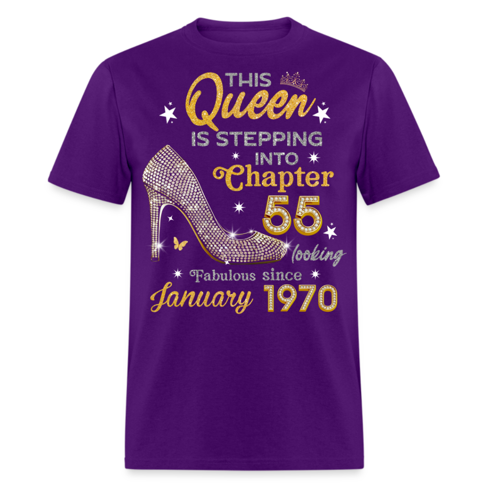 GOLDEN QUEEN STEPPING INTO CHAPTER 55 JANUARY 1970 UNISEX SHIRT