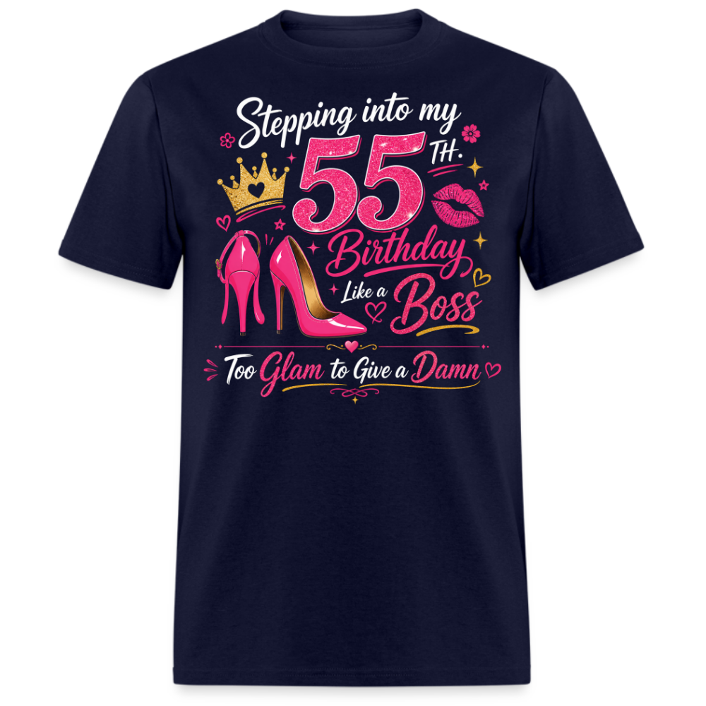 STEPPING 55TH BIRTHDAY BOSS UNISEX SHIRT