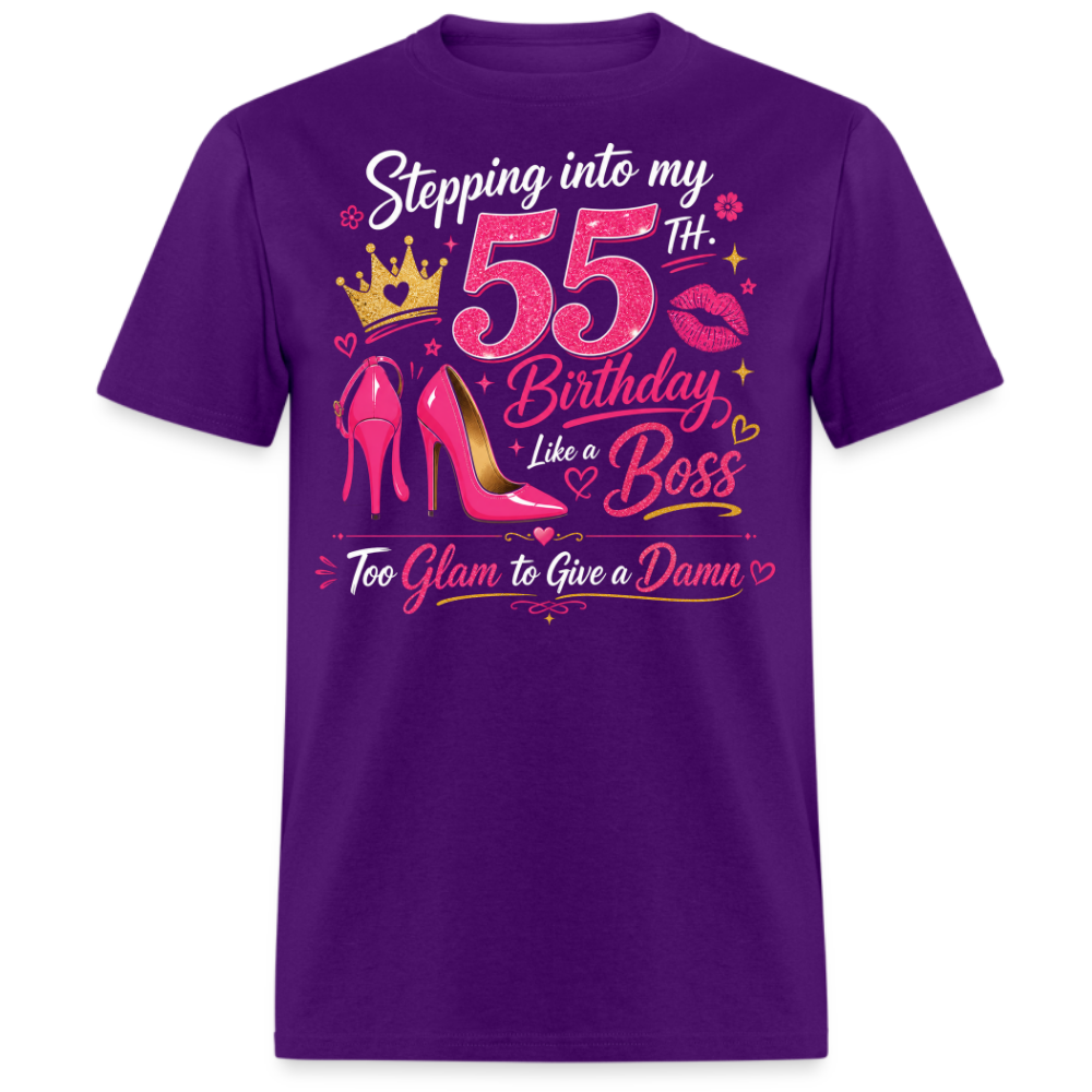 STEPPING 55TH BIRTHDAY BOSS UNISEX SHIRT