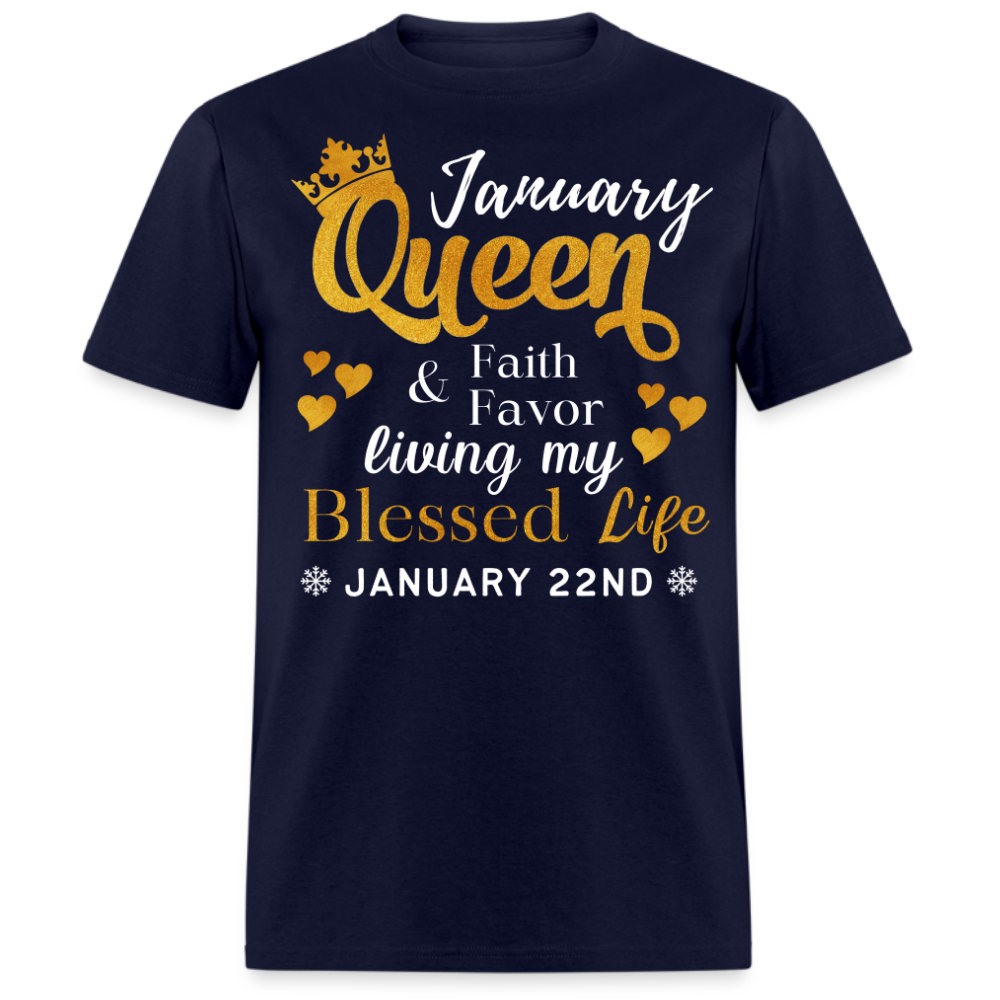 22ND JANUARY QUEEN FAITH AND FAVOR UNISEX SHIRT