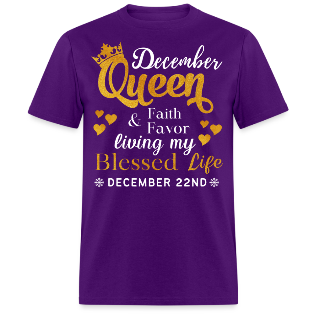 22ND DECEMBER QUEEN FAITH AND FAVOR UNISEX SHIRT