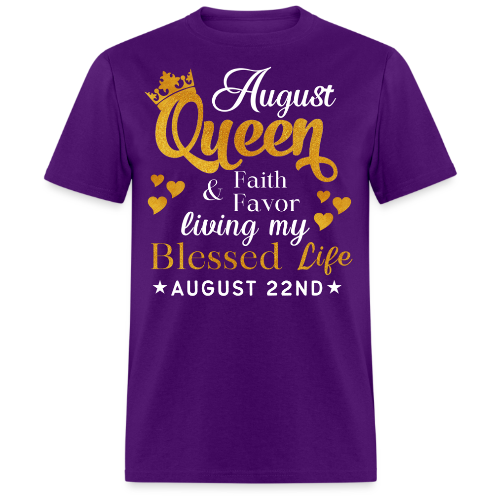 22ND AUGUST QUEEN FAITH AND FAVOR UNISEX SHIRT