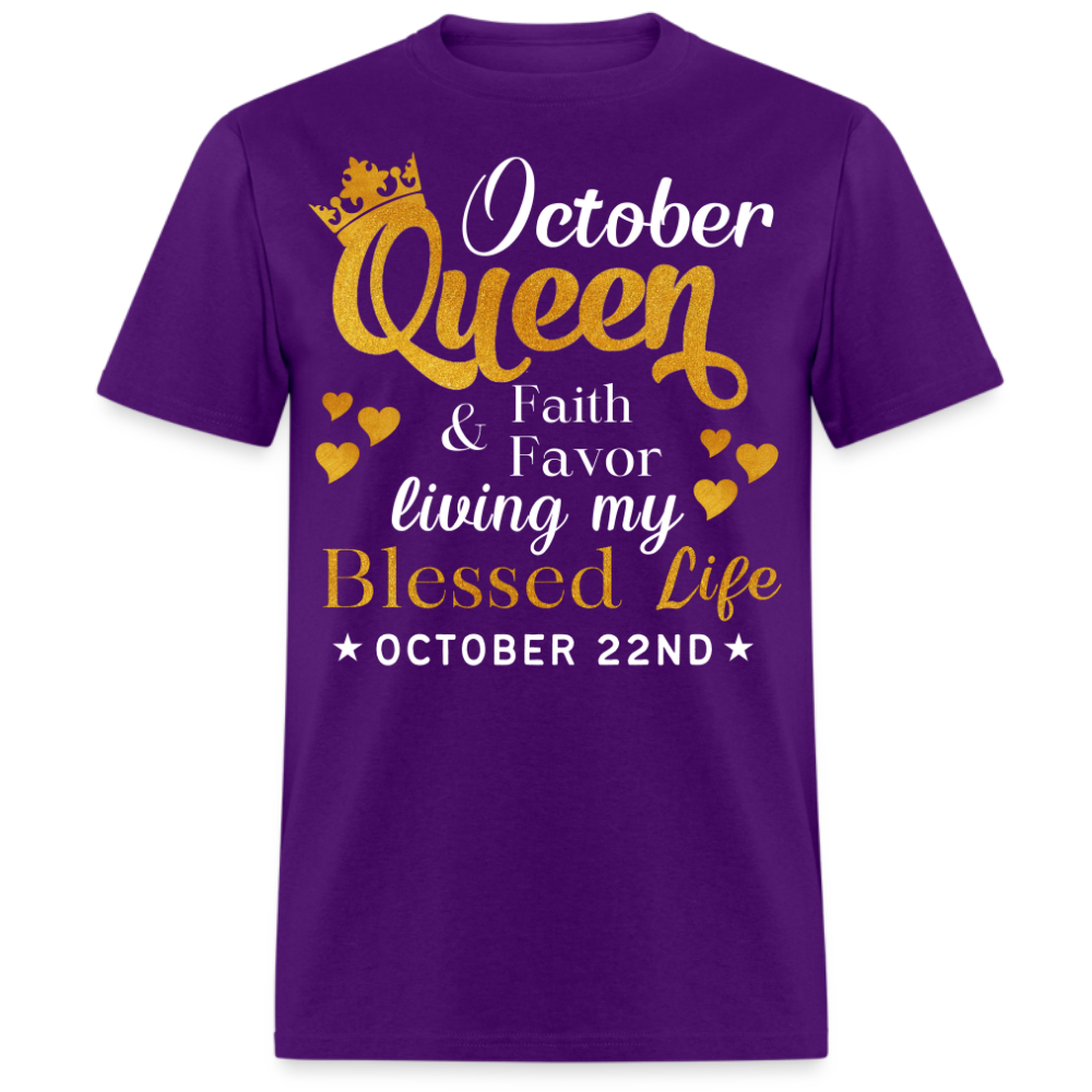 22ND OCTOBER QUEEN FAITH AND FAVOR UNISEX SHIRT