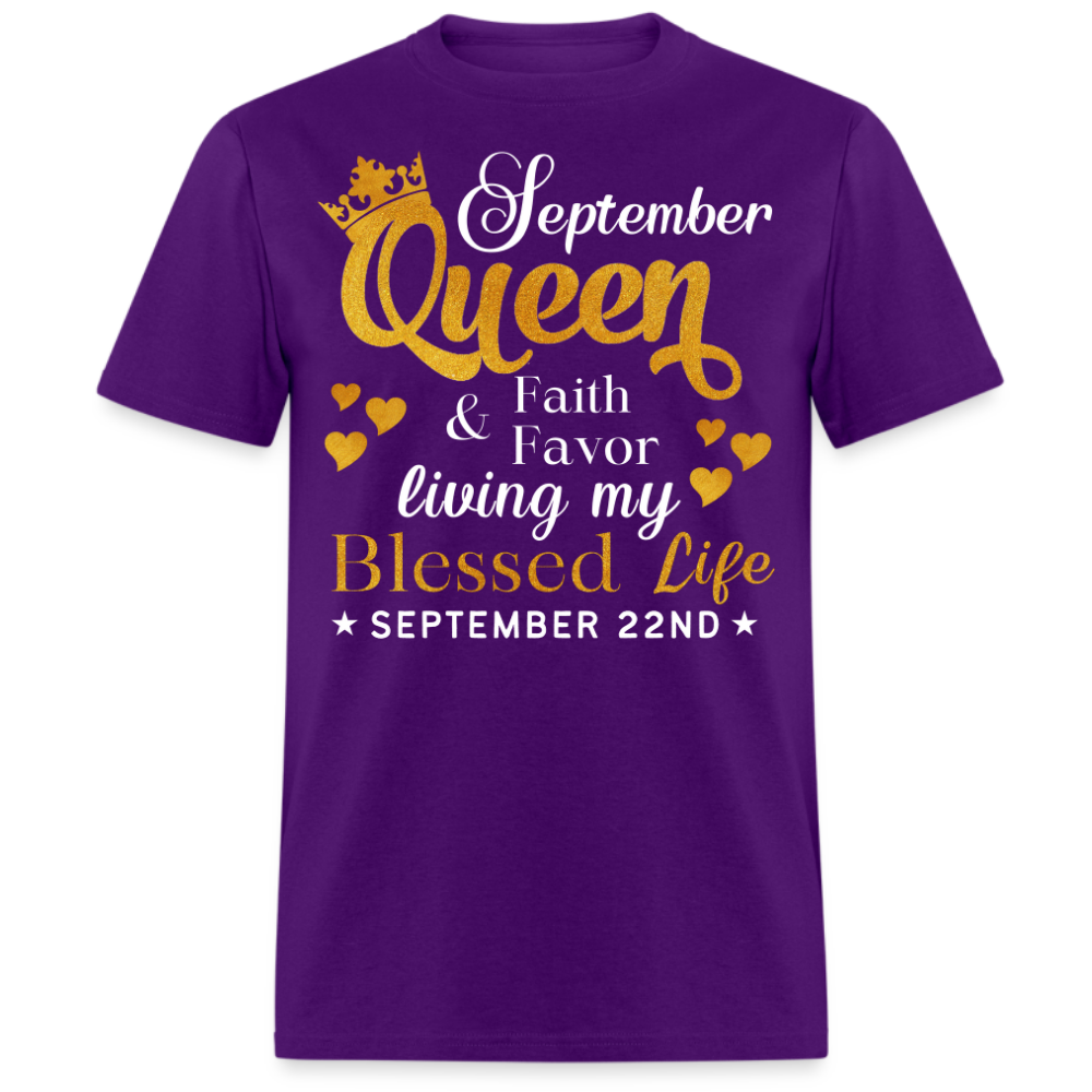 22ND SEPTEMBER QUEEN FAITH AND FAVOR UNISEX SHIRT