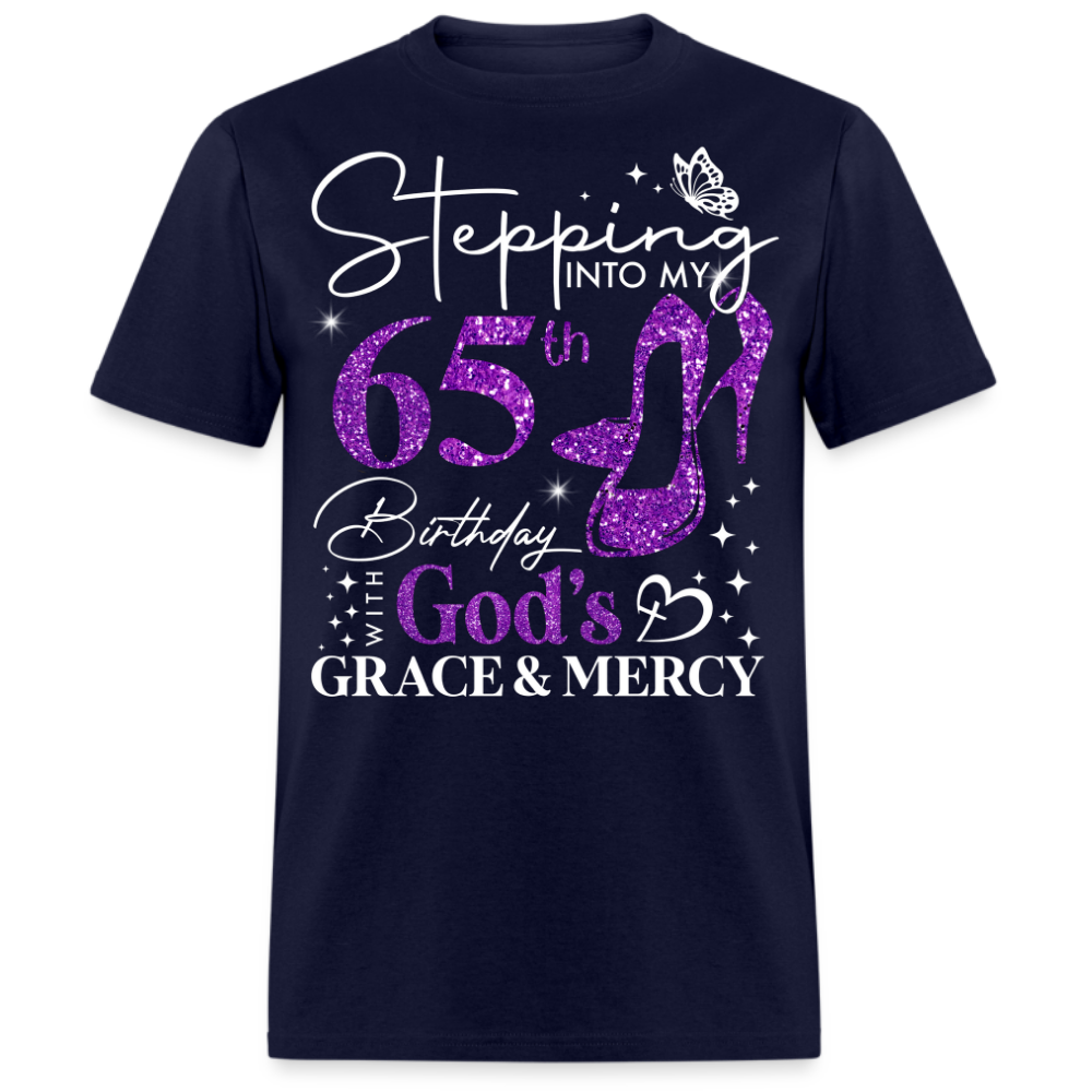 STEPPING INTO MY 65TH BIRTHDAY WITH GOD'S GRACE UNISEX SHIRT