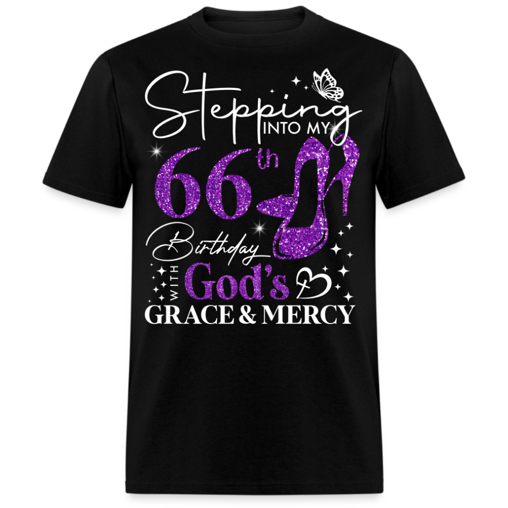 STEPPING INTO MY 66TH BIRTHDAY WITH GOD'S GRACE UNISEX SHIRT