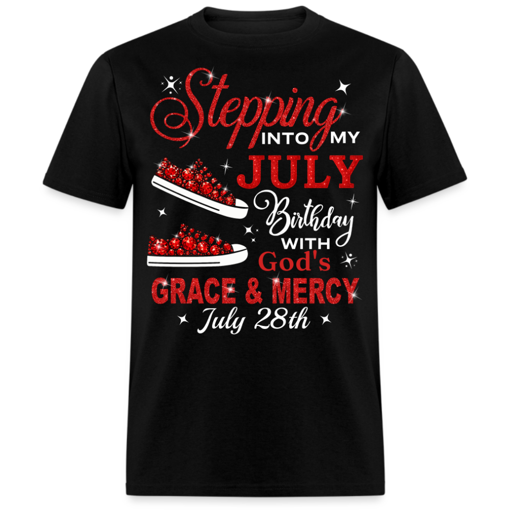 STPPING INTO JULY 28 BIRTHDAY UNISEX SHIRT
