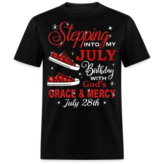 STPPING INTO JULY 28 BIRTHDAY UNISEX SHIRT