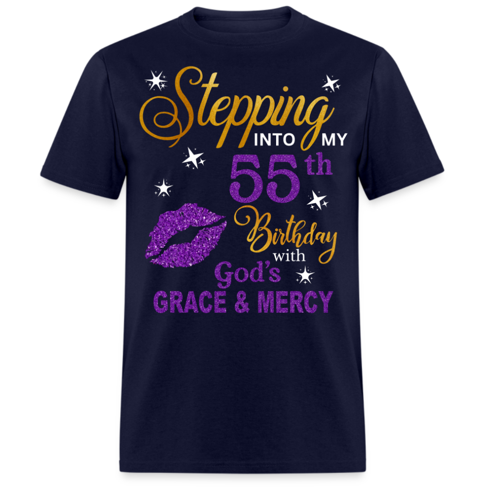 STEPPING INTO MY 55TH BIRTHDAY UNISEX SHIRT