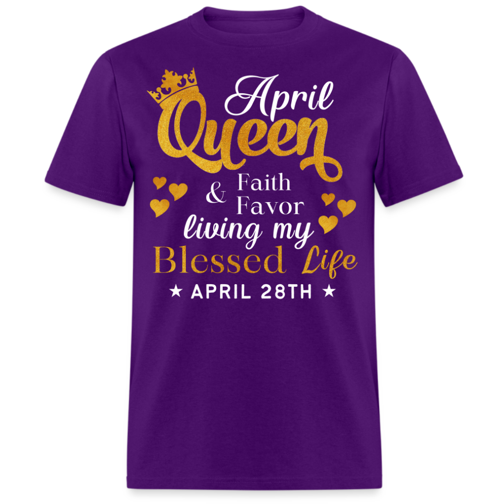 28TH APRIL QUEEN FAITH AND FAVOR UNISEX SHIRT