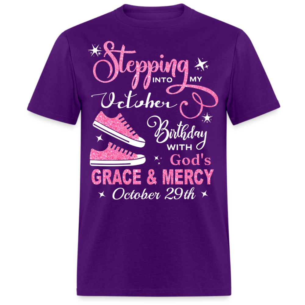 OCTOBER 29TH BIRTHDAY GOD'S GRACE AND MERCY UNISEX SHIRT