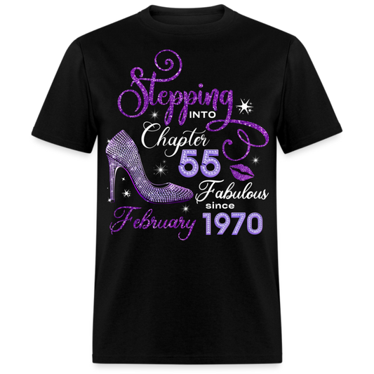 STEPPING INTO CHAPTER 55 FAB SINCE FEBRUARY 1970 UNISEX SHIRT