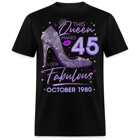 QUEEN 45 FABULOUS OCTOBER 1980 UNISEX SHIRT