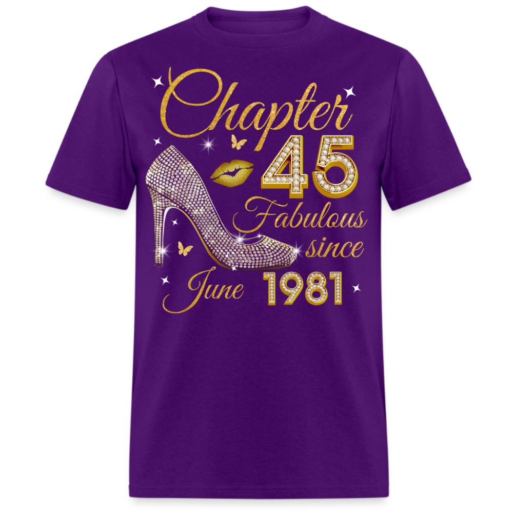 GOLDEN CHAPTER 45 FAB SINCE JUNE 1981 UNISEX SHIRT