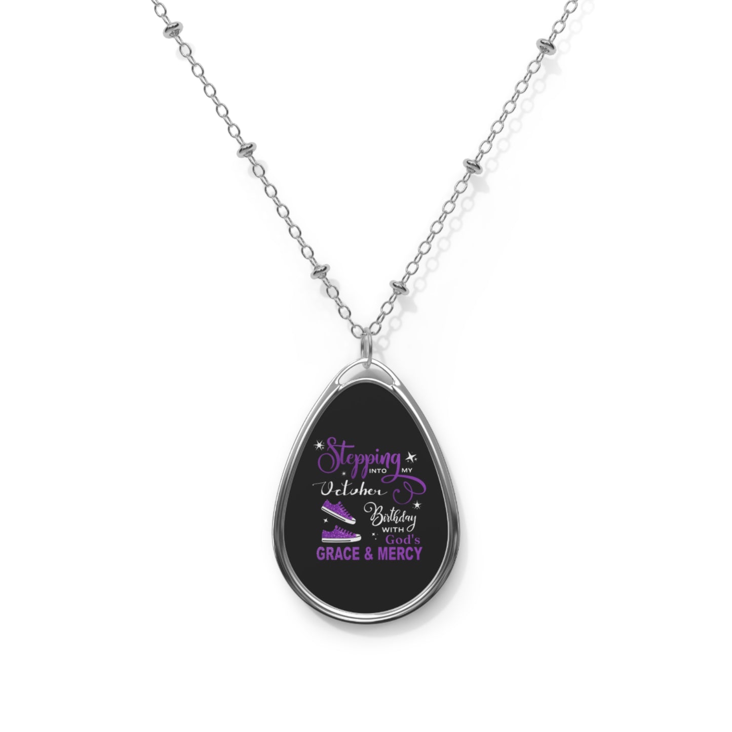 OCTOBER GRACE & MERCY OVAL NECKLACE