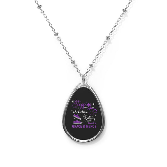 OCTOBER GRACE & MERCY OVAL NECKLACE