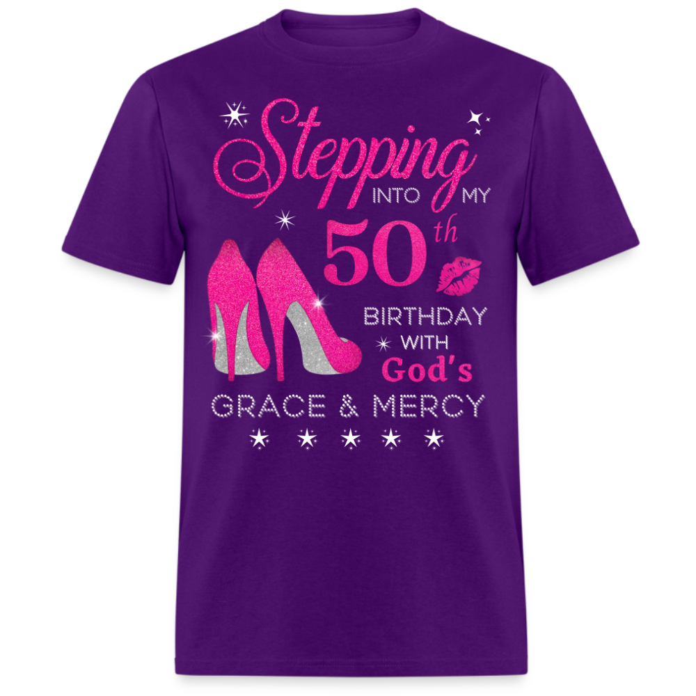 50TH BIRTHDAY WITH GOD'S GRACE & MERCY SHIRT