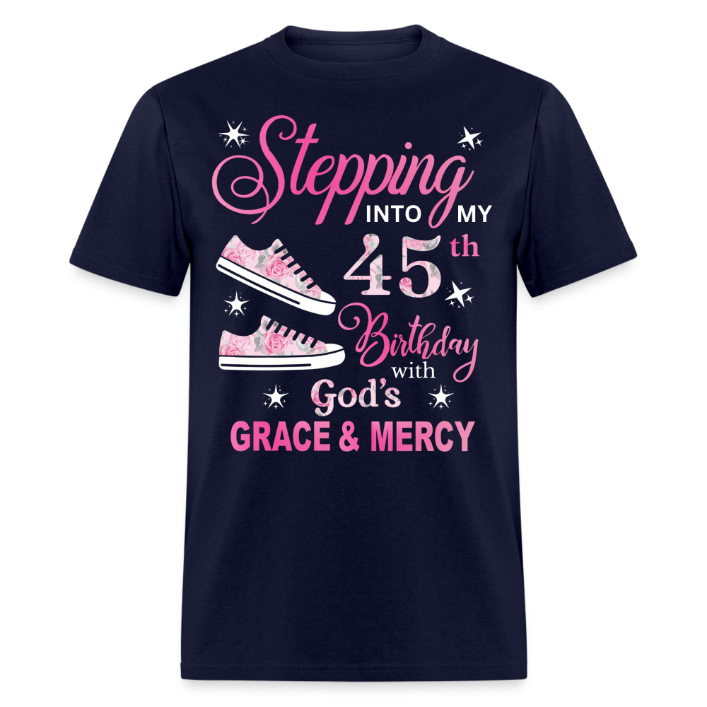 STEPPING INTO MY 45TH BIRTHDAY UNISEX SHIRT