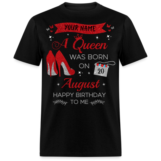 PERSONALIZABLE AUGUST BIRTHDAY UNISEX T-SHIRT