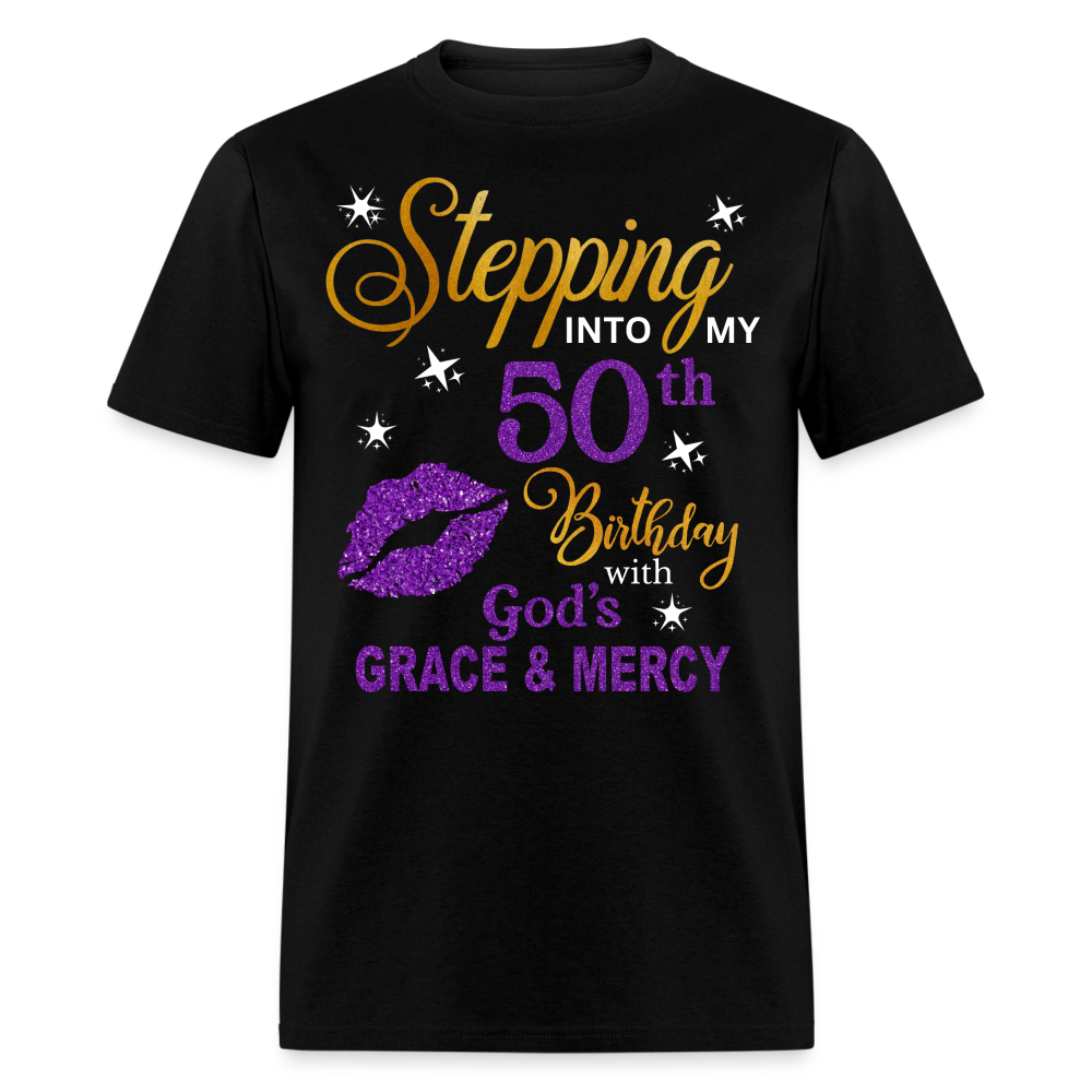 STEPPING INTO MY 50TH BIRTHDAY UNISEX SHIRT