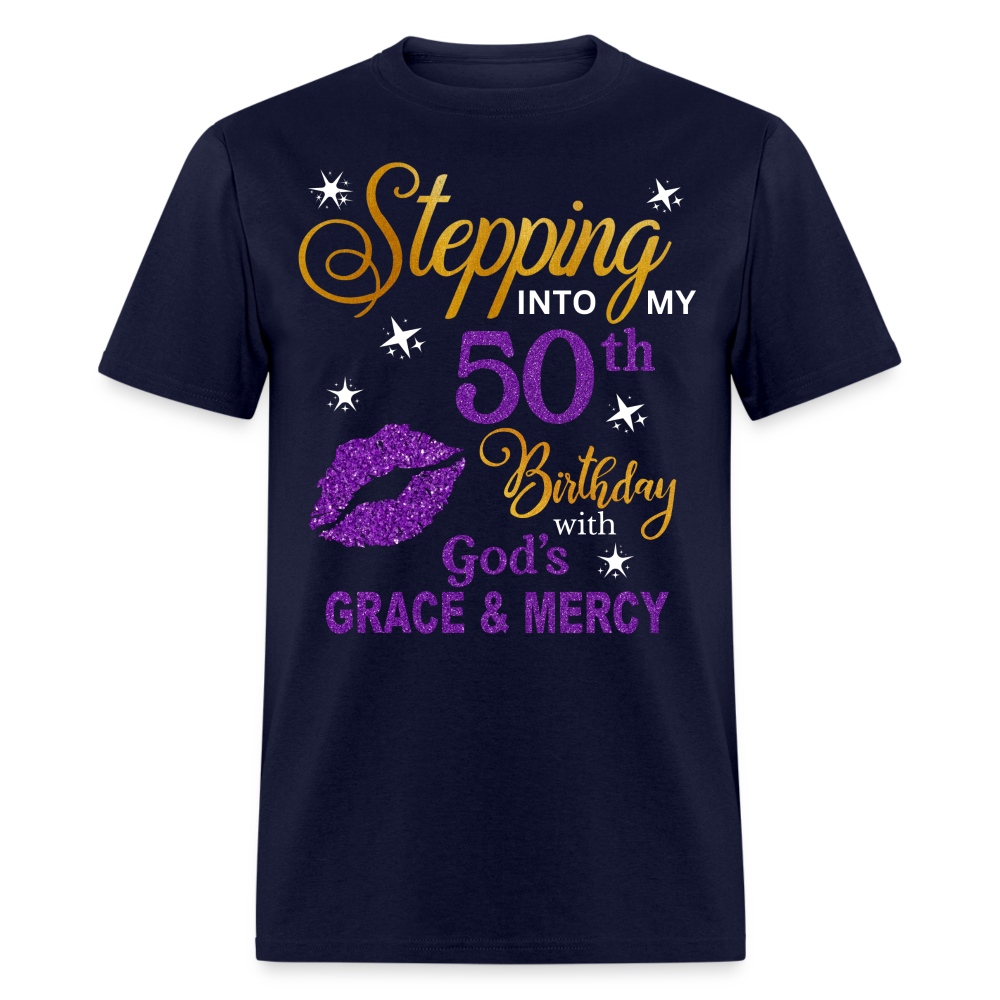 STEPPING INTO MY 50TH BIRTHDAY UNISEX SHIRT