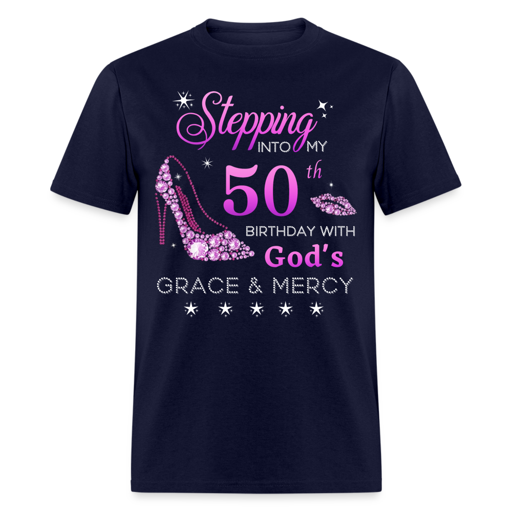 STEPPING INTO MY 50TH BIRTHDAY UNISEX SHIRT