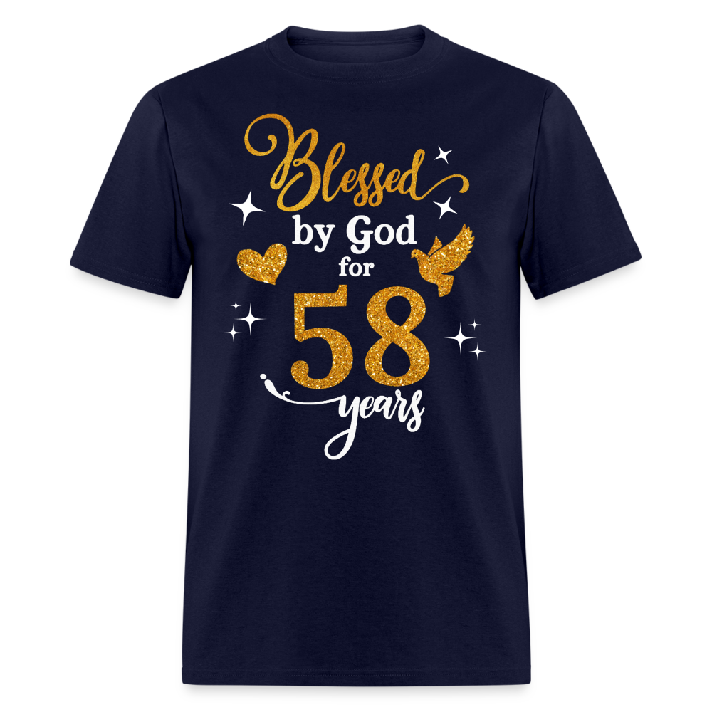 BLESSED BY GOD FOR 58 YEARS UNISEX SHIRT