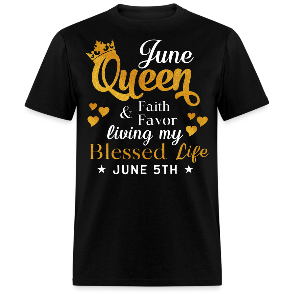 5TH JUNE QUEEN FAITH AND FAVOR UNISEX SHIRT